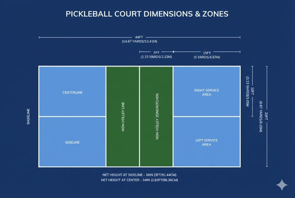 The Complete Guide to Pickleball Courts: Dimensions, Lines & Surfaces