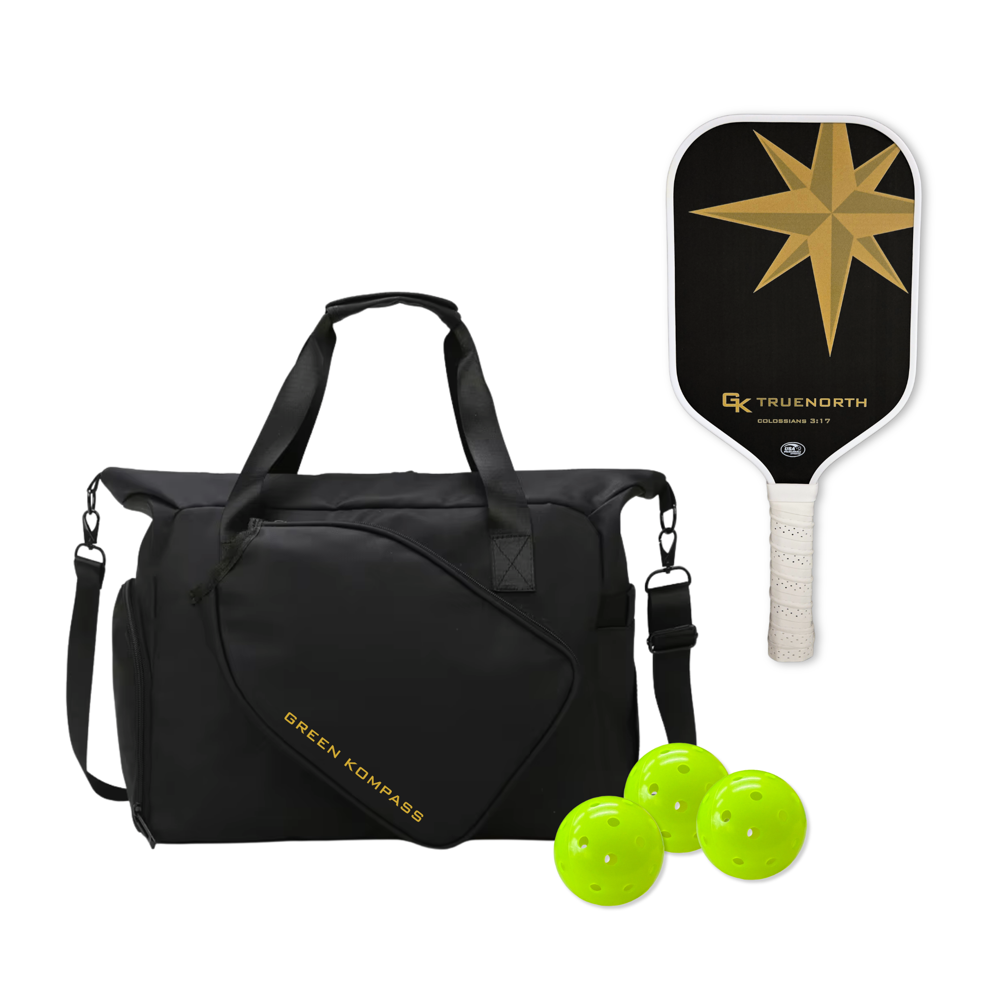 Pickleball Starter Set - Paddle, Bag, 3 Balls