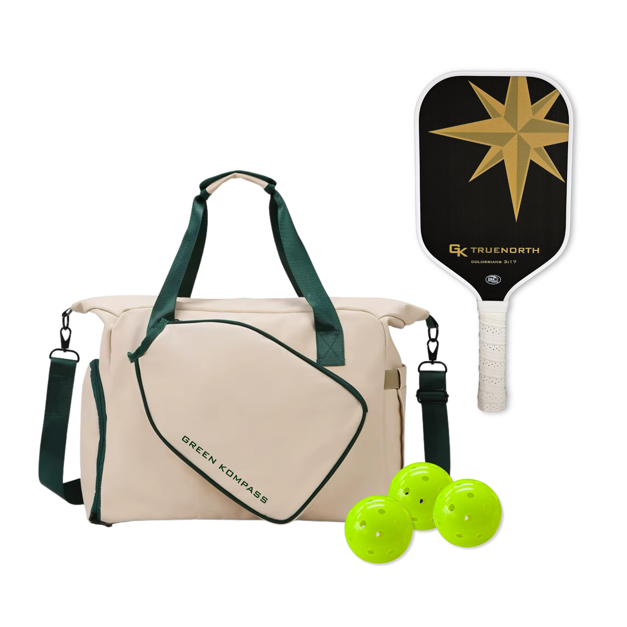 Pickleball Starter Set - Paddle, Bag, 3 Balls