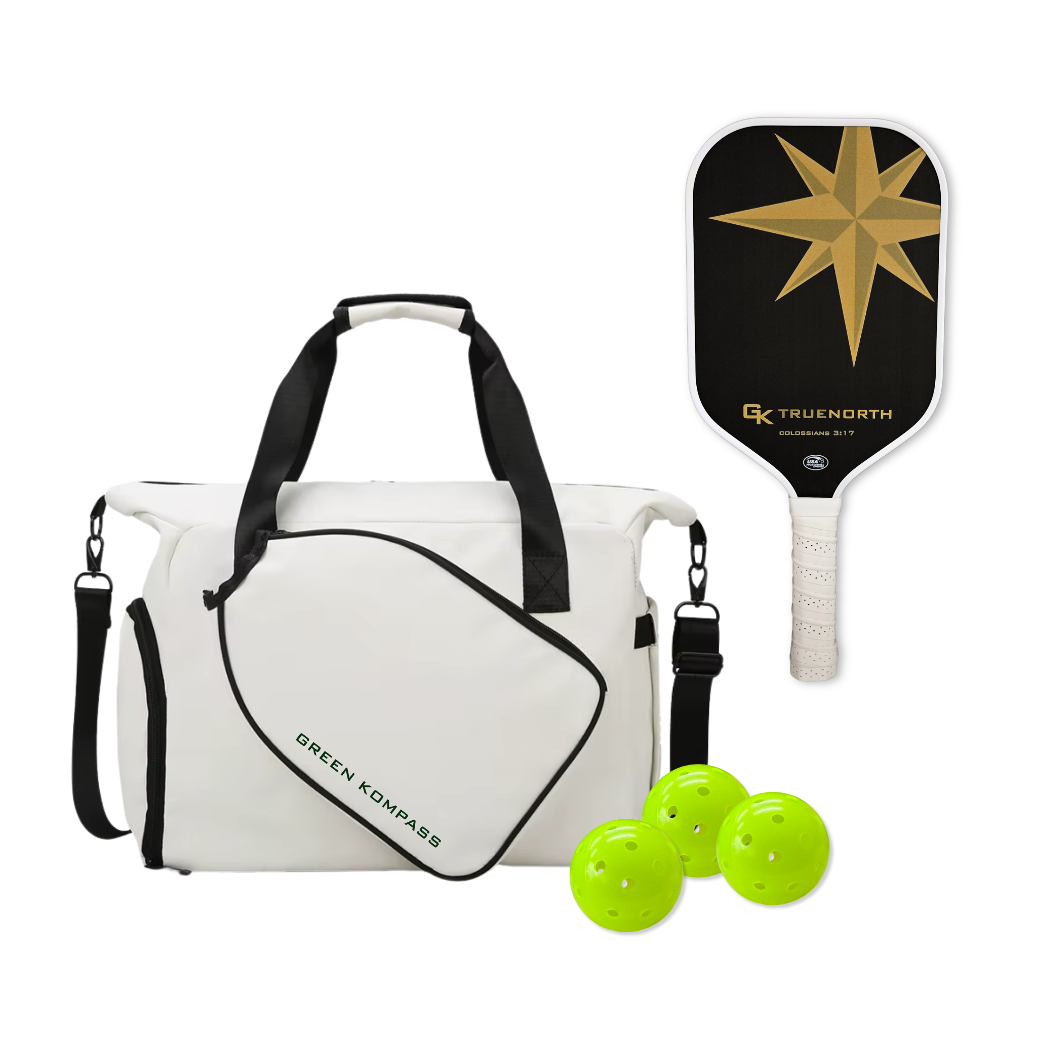 Pickleball Starter Set - Paddle, Bag, 3 Balls