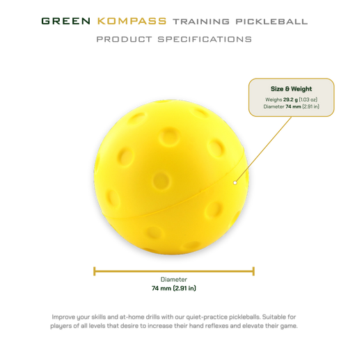 Quiet Training Foam Pickleballs (2-Pack)