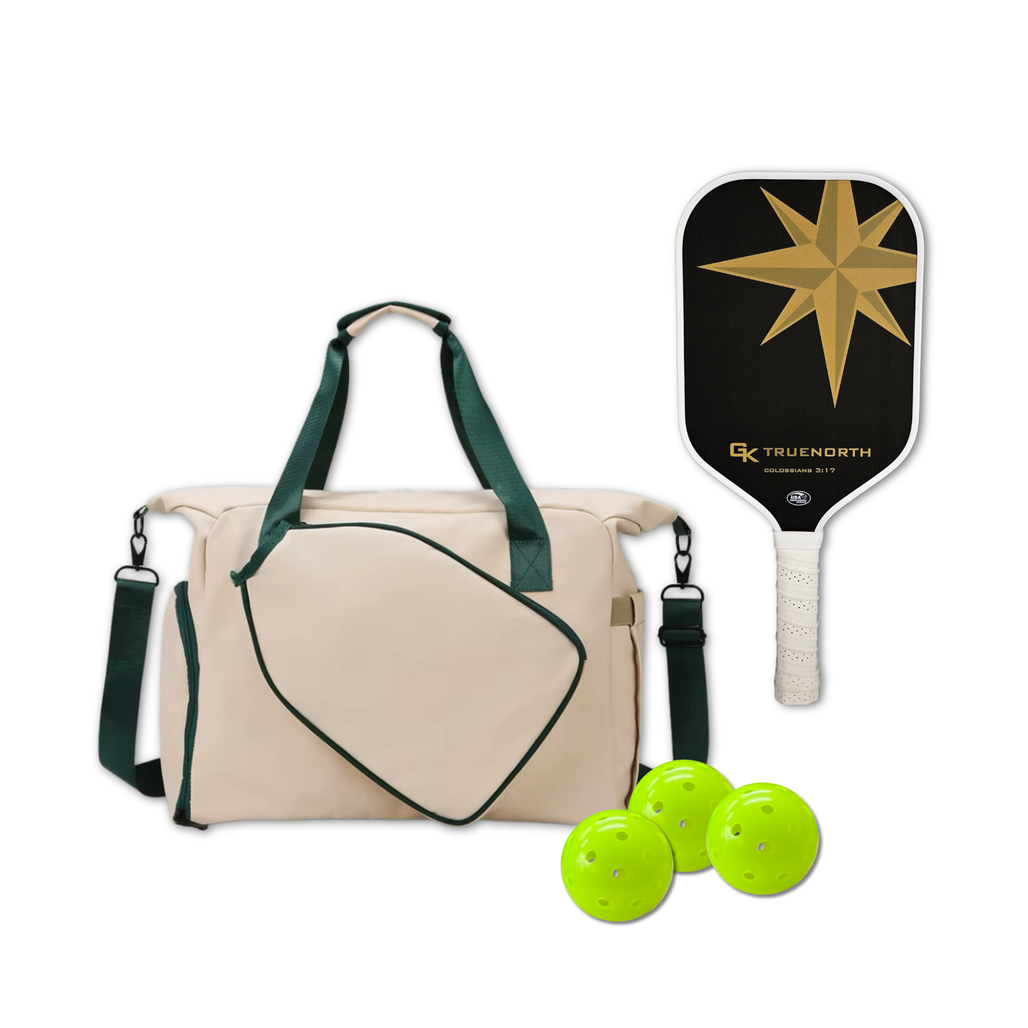 Pickleball Starter Set - Paddle, Bag, 3 Balls