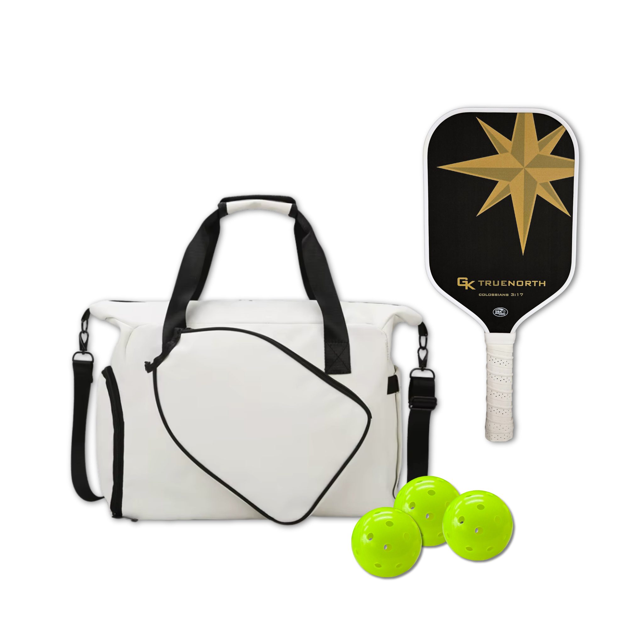 Pickleball Starter Set - Paddle, Bag, 3 Balls